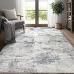 5x7 Area Rug for Living Room Washable Abstract Indoor Carpet