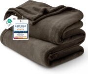 Soft Fleece Throw Bed Blanket for Couch Grey - Image 4
