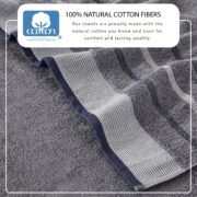 Decorative Bath Towel Set - Luxury Cotton 6 Piece Towel Set - Luxurious - Image 2