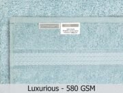 Ultra Soft 6 Piece Towel Set - 100% Cotton Towels - Light Blue - Image 6