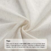 Linen Blend Sheer Curtains 84 inches Long 2 Panels Set for Bedroom - Image 4