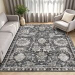 5x7 Washable Area Rugs - Perfect Resistant Rug for Living Room, Bedroom