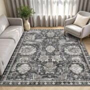 5x7 Washable Area Rugs - Perfect Resistant Rug for Living Room, Bedroom