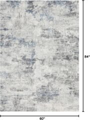 5x7 Area Rug for Living Room Washable Abstract Indoor Carpet - Image 2