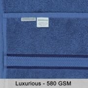 Ultra Soft 6 Piece Towel Set - 100% Cotton Towels - Blue - Image 6